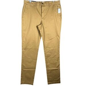 Gap Essential Khaki Slim Mens 34 Camel Tan GapFlex Comfort Stretch Chino Pants